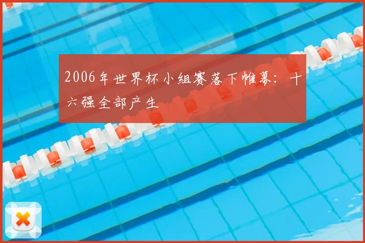 2006年世界杯小组赛落下帷幕：十六强全部产生