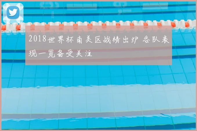 2018世界杯南美区战绩出炉 各队表现一览备受关注